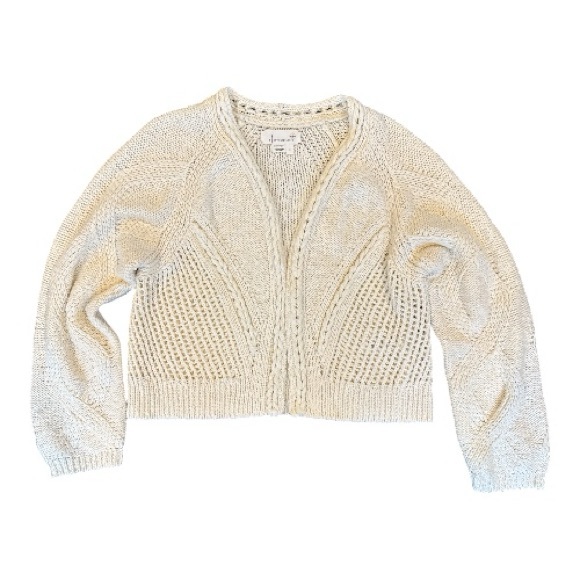 By Anthropologie Sweaters - Anthropologie Women’s Cardigan Size XS Braided Pattern Cream